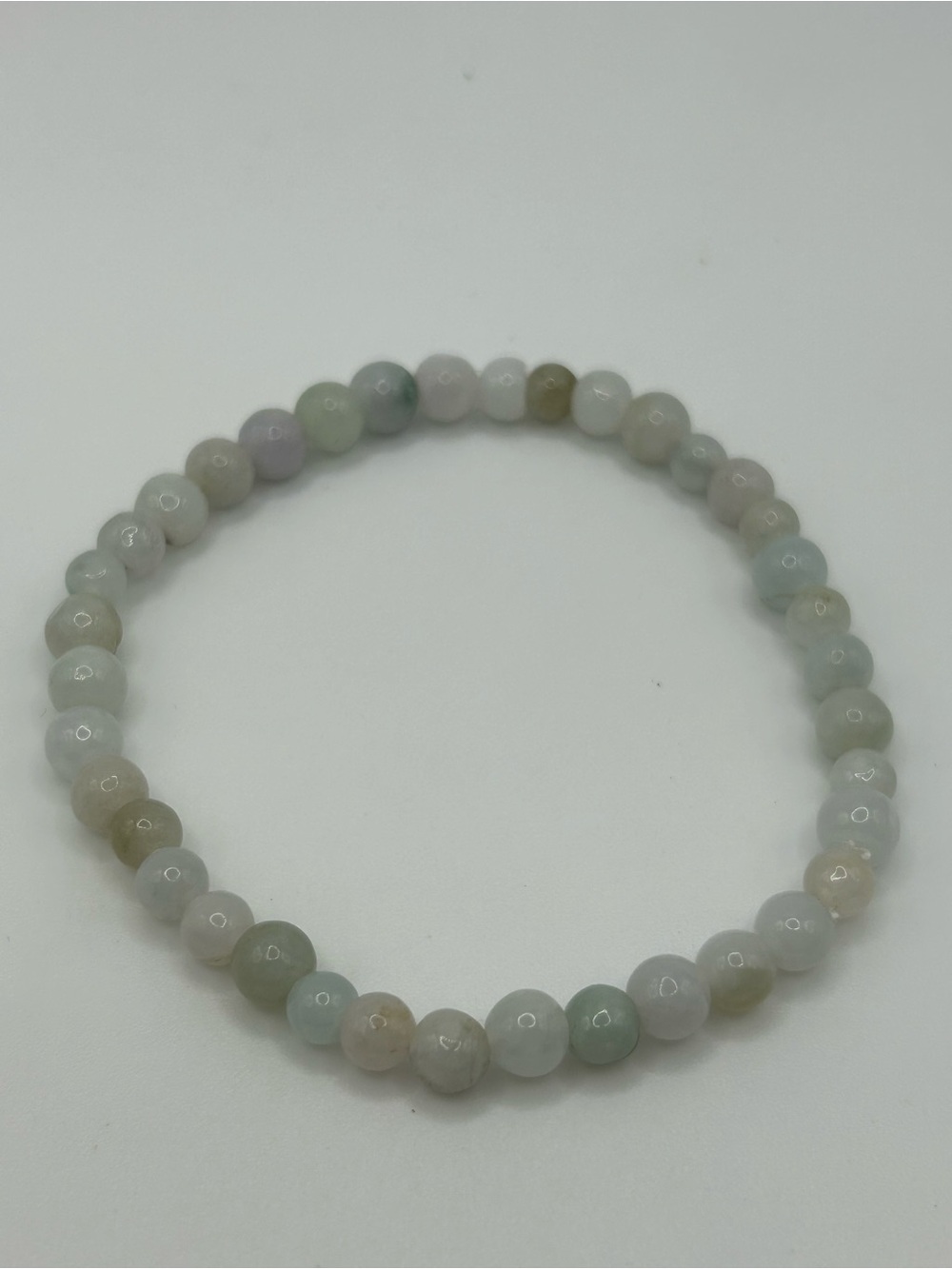 5mm natural jade beaded bracelet